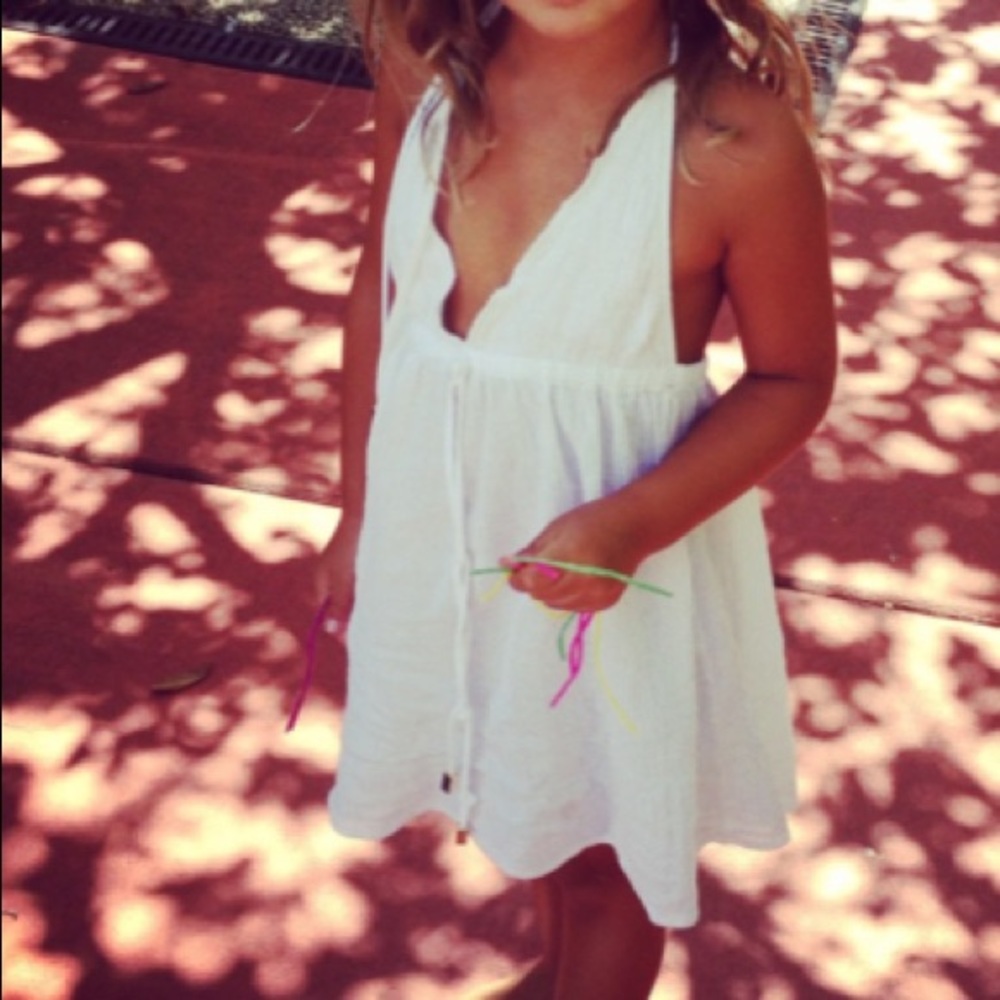 Inca girl cotton gauze halter coverup
